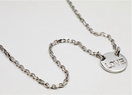 Collier love argent