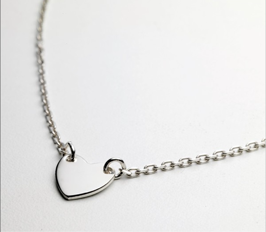 Collier coeur argent