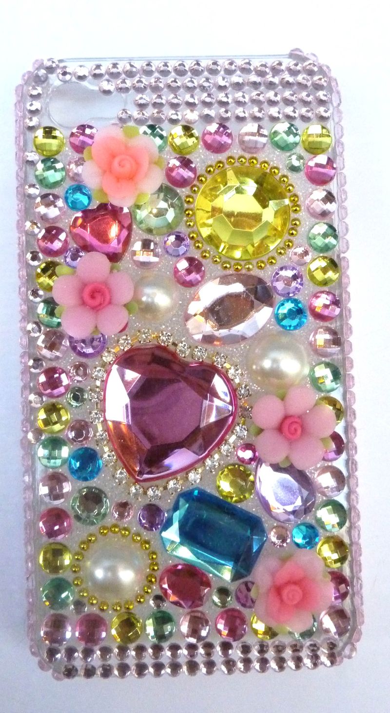 Coque iphone  multico coeur 4g 1